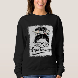 Goat Mom Life Messy Bun  Goat With Sunglasses Momm Sweatshirt