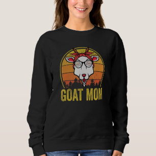 Goat Mom Vintage Sunglasses Farm Animal Humor Sweatshirt