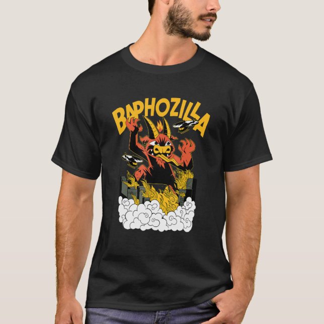 Goat Monster City Attack Goats Fans Animal Tee (Front)