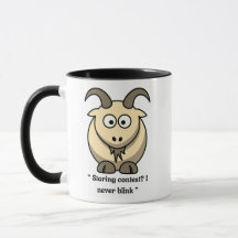 Goat Mug-''Staring contest? I never blink