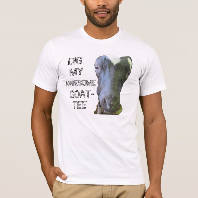 Goat "MY AWESOME GOAT-TEE" Adult T-Shirt (Front)