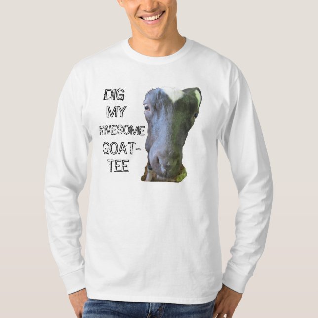 Goat "MY AWESOME GOAT-TEE" Mens Long-Sleeve Tee (Front)
