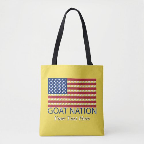 GOAT NATION The American Goat  GetYerGoat Tote Bag