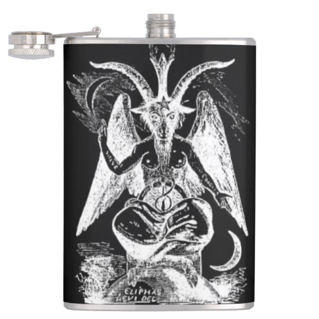 Goat Of Mendes (Black And White) Flask (Opened)