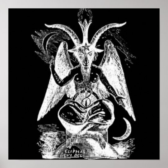 Goat Of Mendes Black And White Poster | Zazzle.com