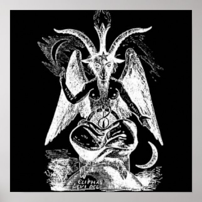 Goat Of Mendes Black And White Poster (Front)