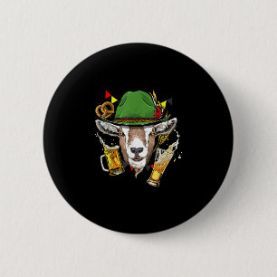 Goat Oktoberfest Lederhosen Costume Gift Button