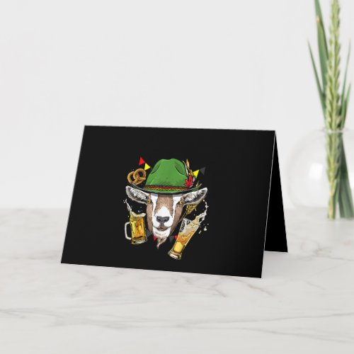 Goat Oktoberfest Lederhosen Costume Gift Card