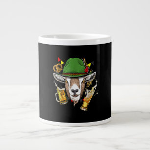 Goat Oktoberfest Lederhosen Costume Gift Giant Coffee Mug