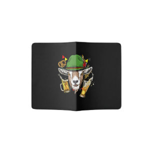 Goat Oktoberfest Lederhosen Costume Gift Passport Holder