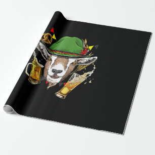 Goat Oktoberfest Lederhosen Costume Gift Wrapping Paper