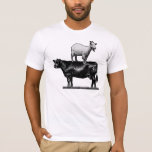 Goat On Cow T-shirt at Zazzle