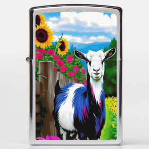 Goat on the farm  zippo lighter