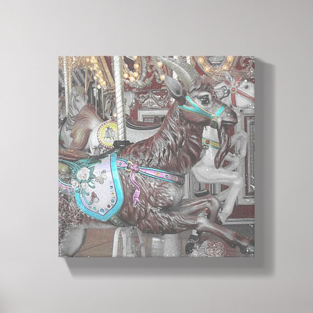 Goat On the Merry-Go-Round Canvas Print (Front)