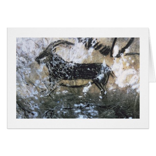 Goat or Chamois, rock painting in the Black Room, (Front Horizontal)
