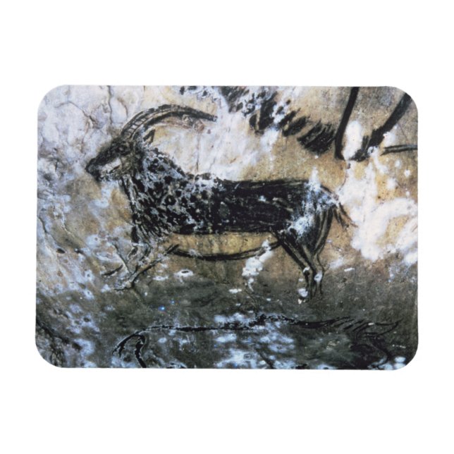 Goat or Chamois, rock painting in the Black Room, Magnet (Horizontal)