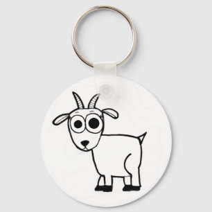Goat Outline Keychain