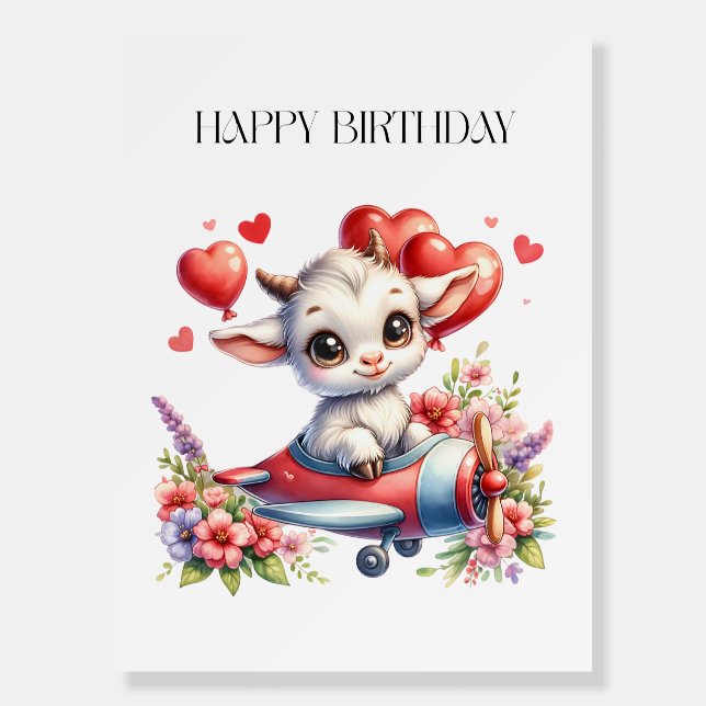 Goat Pilot Birthday Foam Board (Front)