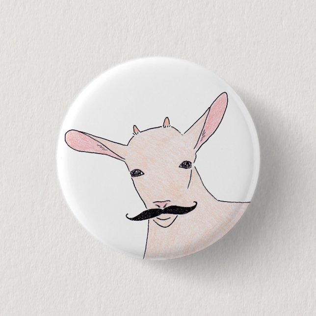 goat pinback button (Front)