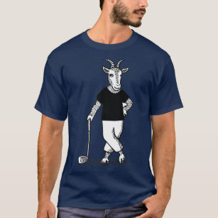 Goat Playing Golf Funny Animal Golfer Golf Club La T-Shirt