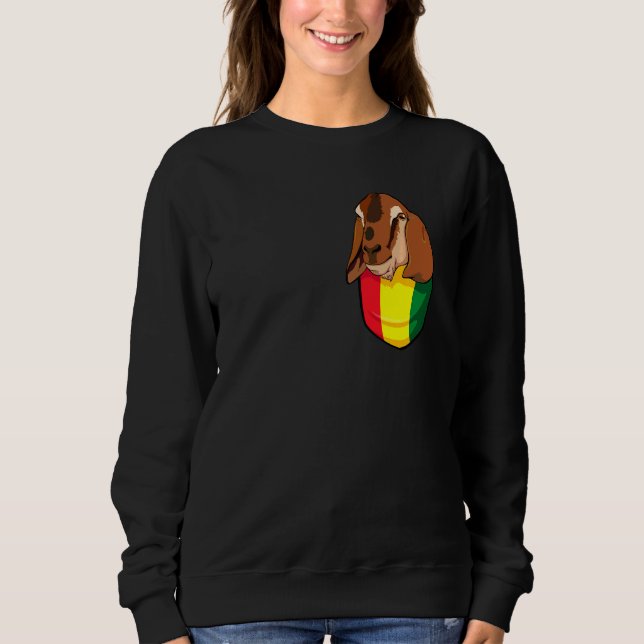 Goat Pocket Juneteenth Cute Melanin Pride African  Sweatshirt (Front)