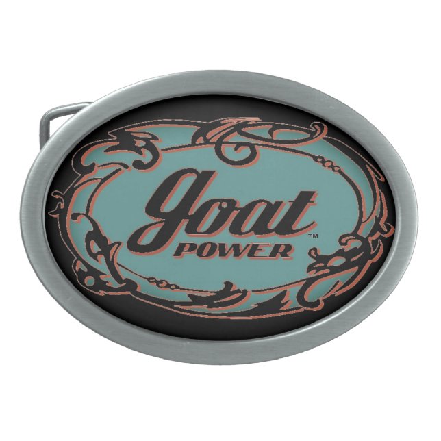 Goat Power Belt Buckle (Front)