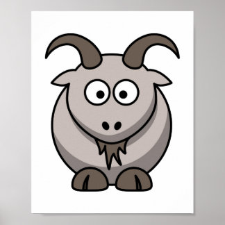 Goat Print - Cartoon Image - Poster