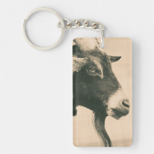 Goat Profile Keychain