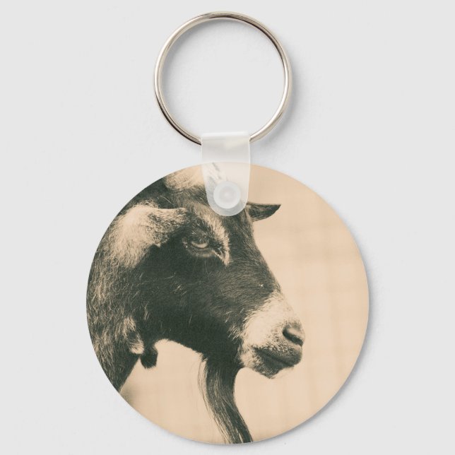 Goat Profile Keychain (Front)