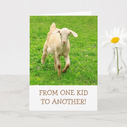 Goat Pun Baby Goat Cute Birthday Card