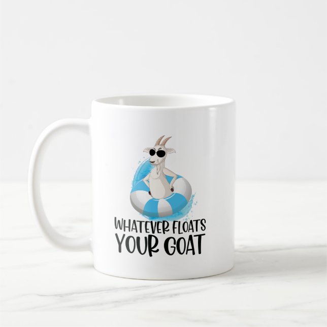 Goat Quotes: Whatever Floats Your (Boat) Goat  Coffee Mug (Left)