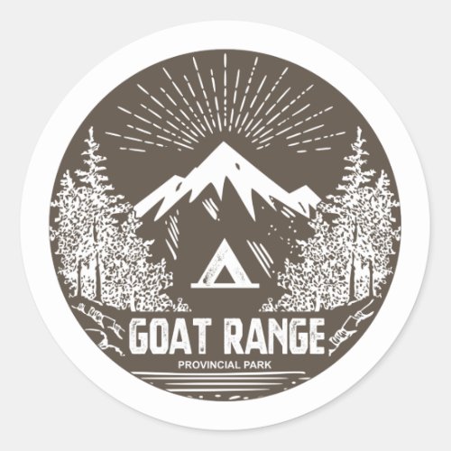 Goat Range Provincial Park Classic Round Sticker