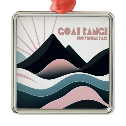 Goat Range Provincial Park Colored Hills Metal Ornament