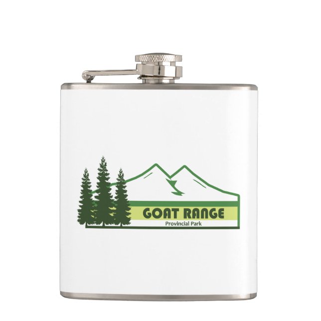 Goat Range Provincial Park Green Stripes Flask (Front)