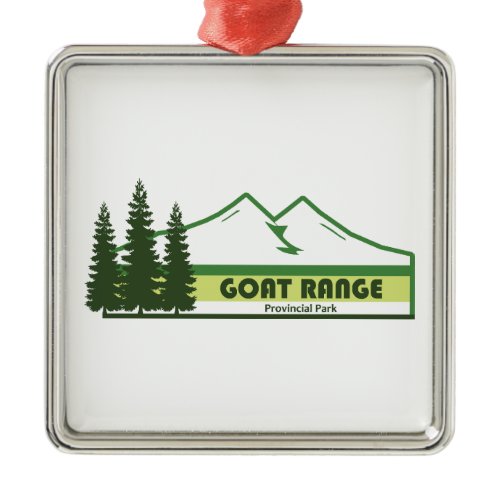 Goat Range Provincial Park Green Stripes Metal Ornament