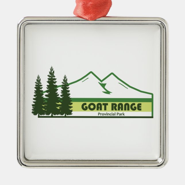 Goat Range Provincial Park Green Stripes Metal Ornament (Front)
