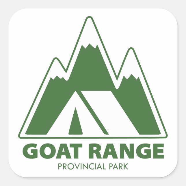 Goat Range Provincial Park Mountains Camping Square Sticker (Front)
