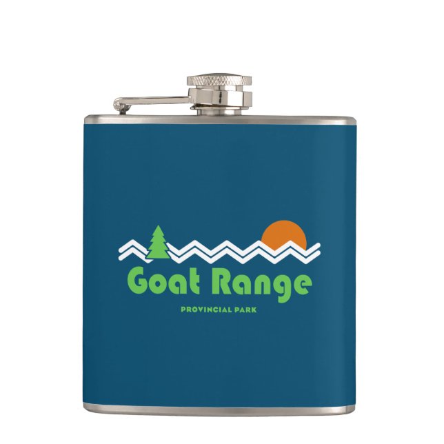 Goat Range Provincial Park Retro Flask (Front)