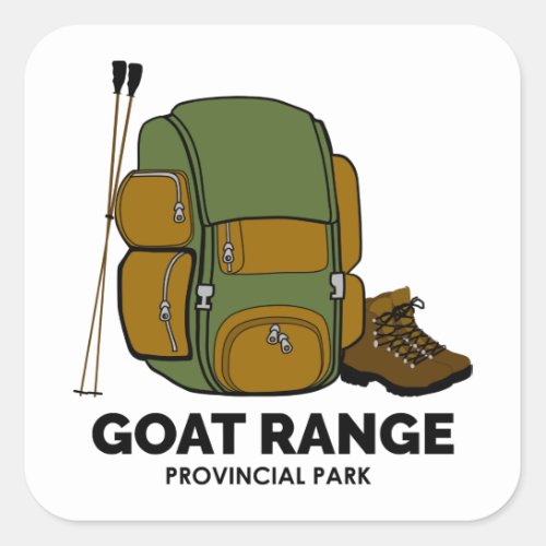 Goat Range Provincial Park Square Sticker