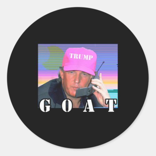 Goat Republican Conservative Trump 2024 Funny  Classic Round Sticker