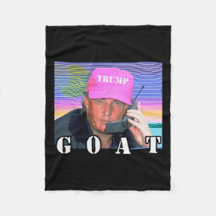 Goat Republican Conservative Trump 2024 Funny  Fleece Blanket