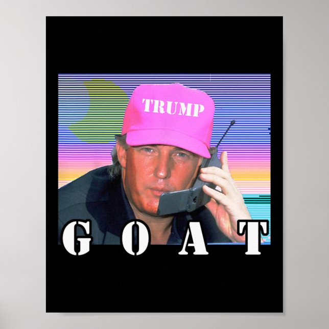 Goat Republican Conservative Trump 2024 Funny  Poster (Front)