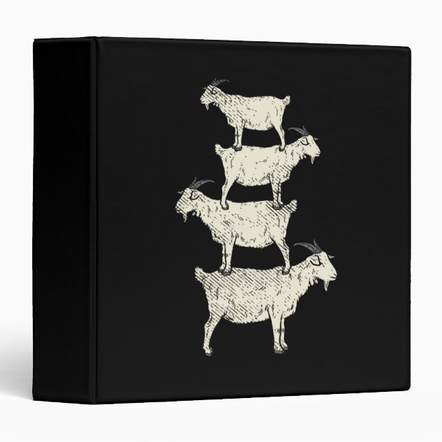 Goat Retro 3 Ring Binder (Front/Spine)