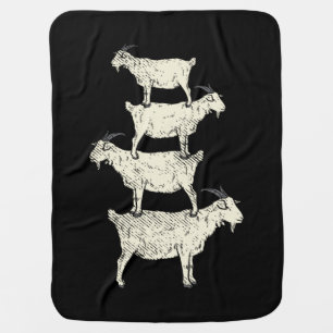 Goat Retro Baby Blanket