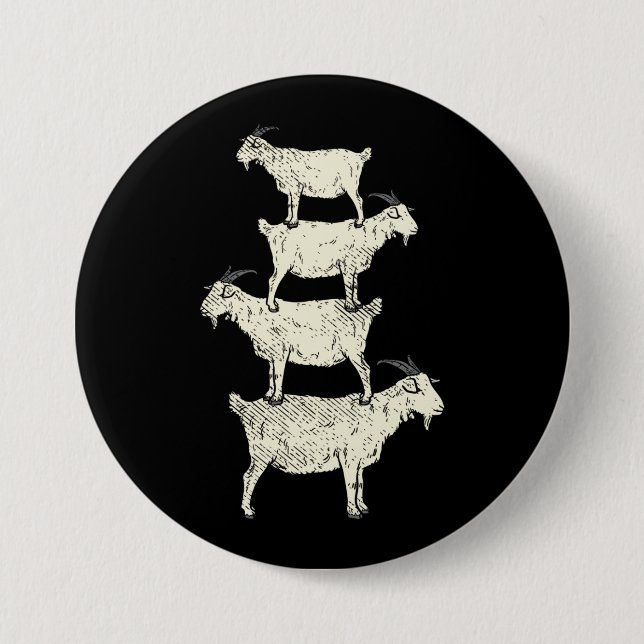 Goat Retro Button (Front)