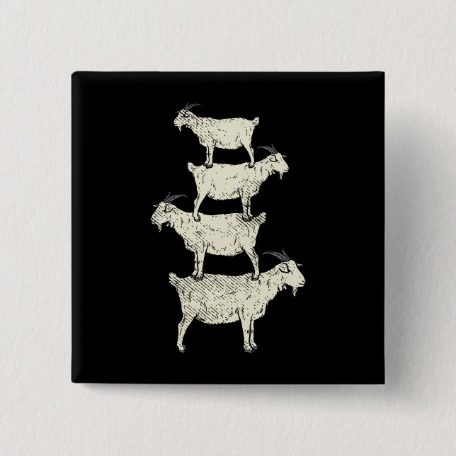 Goat Retro Button (Front)