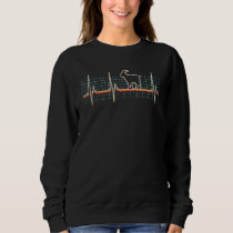 Goat Retro Heartbeat 80s Style Sweatshirt