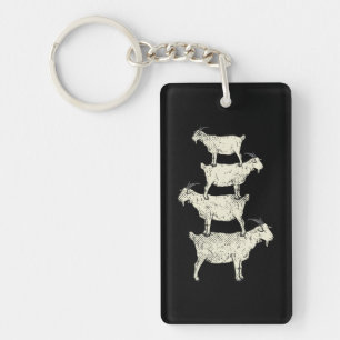 Goat Retro Keychain