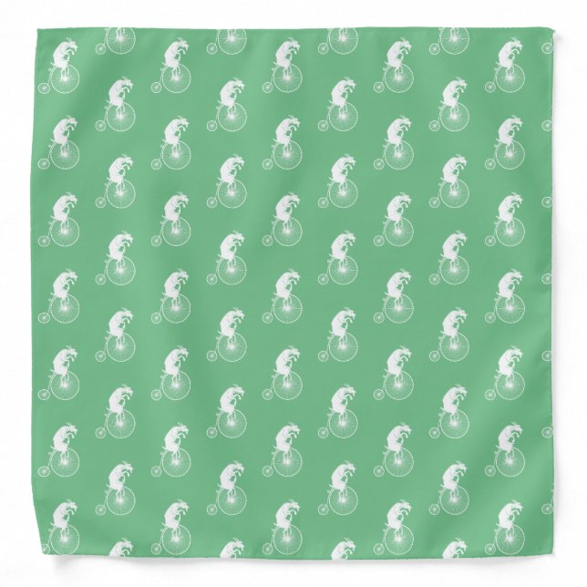 Goat Riding on Vintage Bike Bandana (Front)