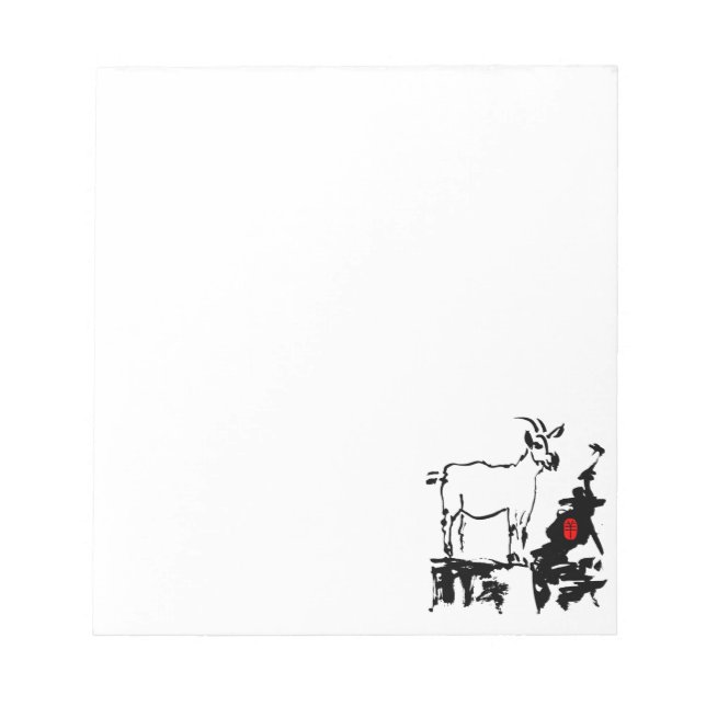 Goat rocks Vietnamese Chinese Year Zodiac Notepad (Front)